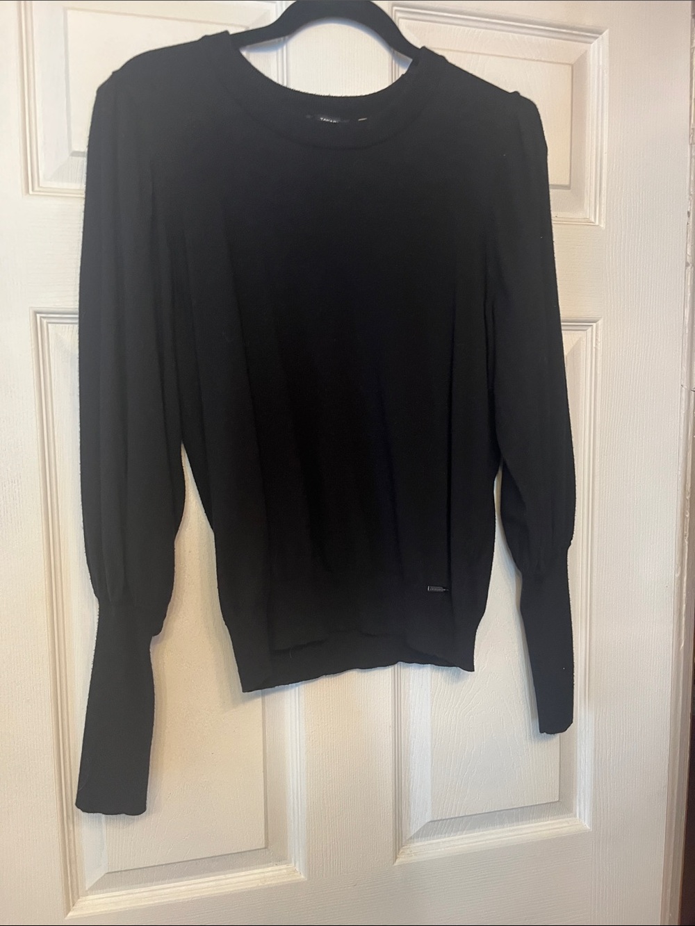 Tahari Black Crew Neck Sweater